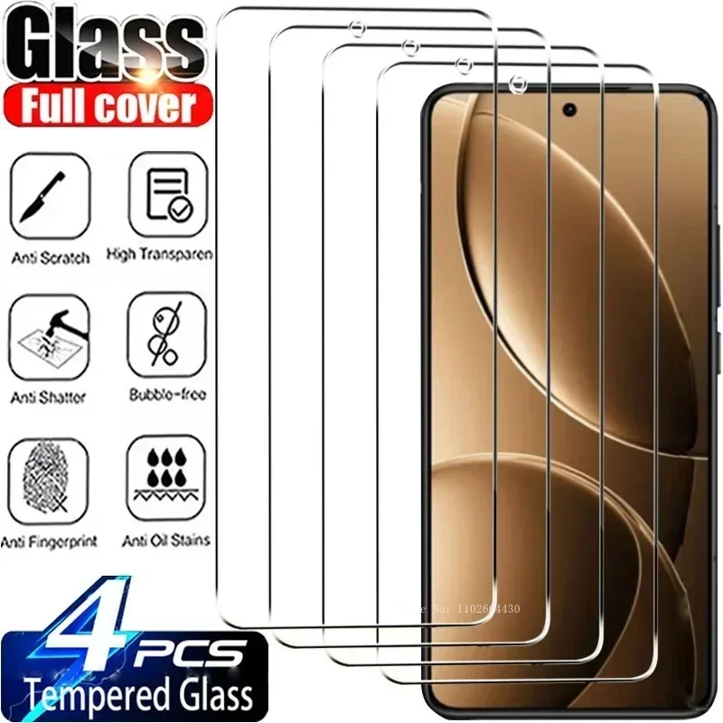4PCS HD Clear Screen Protector For Redmi Note 14 5G 13 12 11 Pro 14S 12S 11S Tempered Glass For Redmi 14C 13C 12C 12 10A 9A 9C