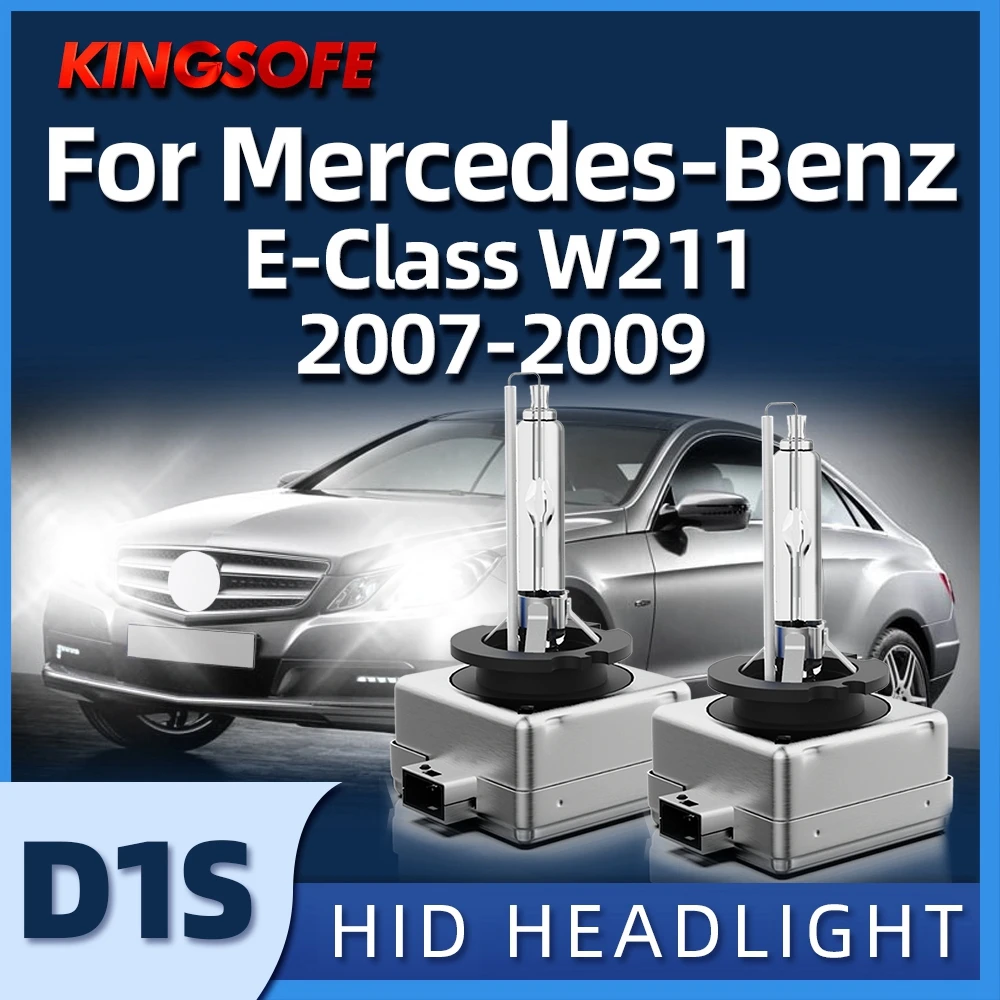 

KINGSOFE 2PCS Auto Headlight 35W D1S Xenon HID Bulbs Car Headlamp 6000K Fit For Mercedes-Benz E-Class W211 2007 2008 2009