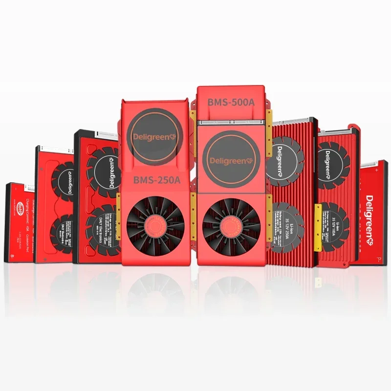 Delgreen  BMS with fan 20S 60V Lifepo4 Battery Protection Board 300A 400A 500A RS485 Blue tooth APP PC Low Speed Car