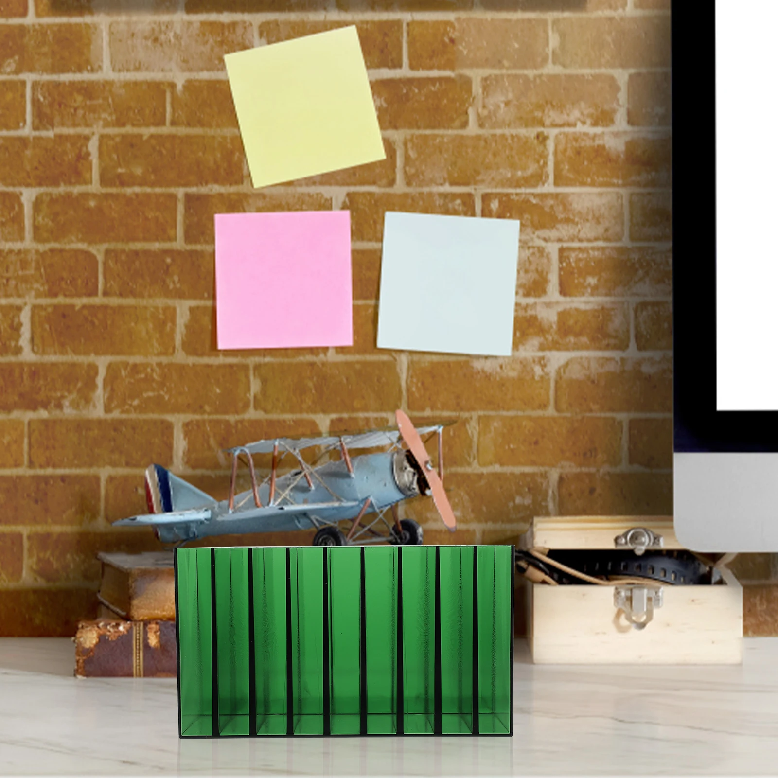 

18-Slot Marker Pen Holder Large Capacity Desk School Office Supplies White Sorting Storage Box Multifunctional Stand Portable