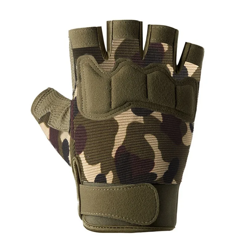 Men Women Outdoor Sport Glove Men\'s Fitness Half Finger Bicycle Cycling Glove Camouflage Short Gloves