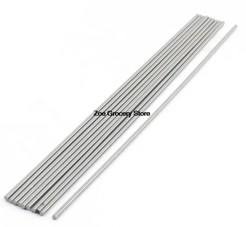 

10 Pcs HSS High Speed Steel Round Turning Lathe Bars 2mm x 200mm