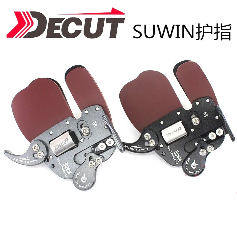 

Защита для пальцев для стрельбы из лука Decut Suwin, защита для стрельбы из лука, вкладка для пальцев, аксессуары для охоты на левую/правую руку
