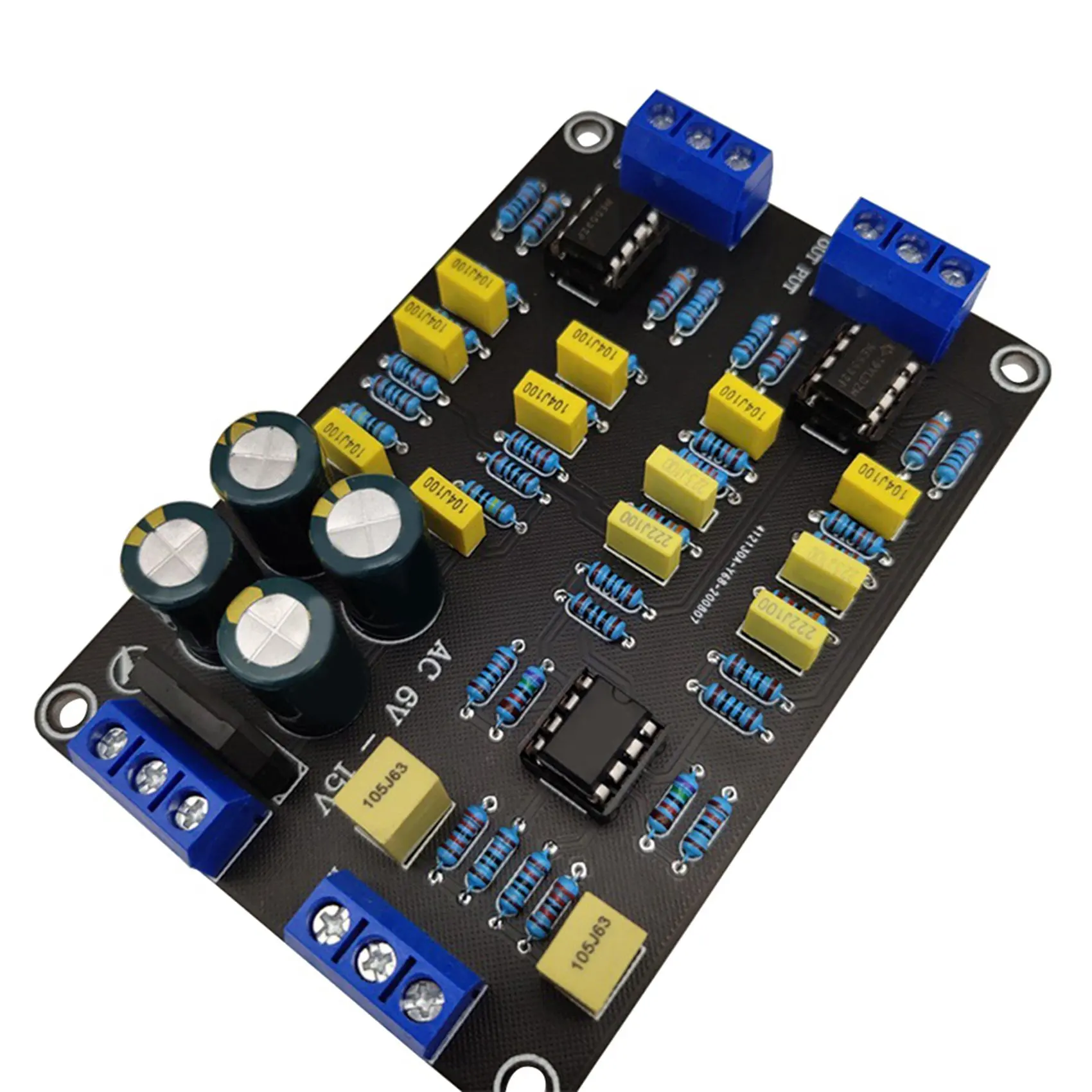 4 個 2 ウェイアクティブクロスオーバーフィルター高音低音オーディオスピーカー周波数分周器 NE5532 プレチップ付き修正されたオーディオ-BCBW