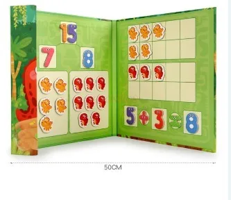 Children's Montessori Games Magnetic Dinosaur Arithmetic Book Math Addition Subtraction Decomposition Math Toys Educational Toys