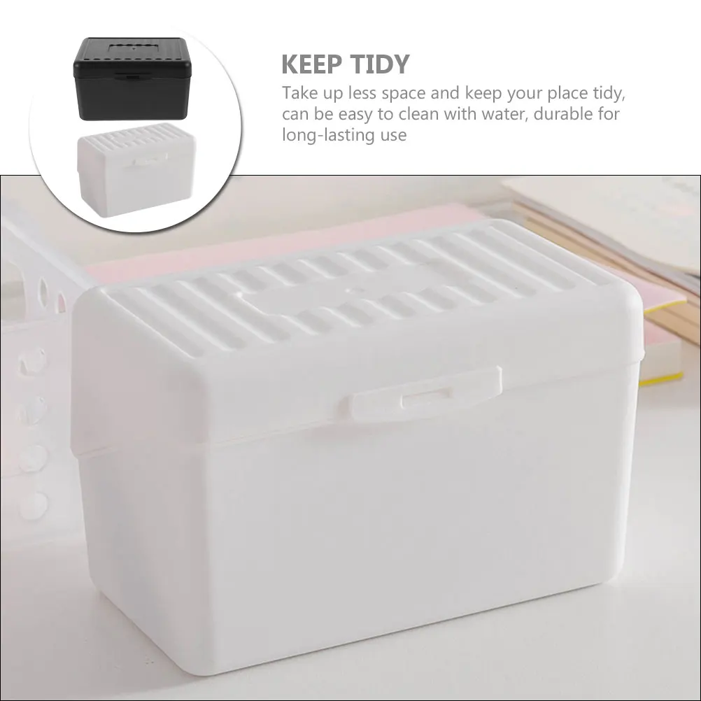 

2Pcs Business Card Organizer Stable Large Capacity for Office Bathroom Living Room Card Box Office Cards Holder