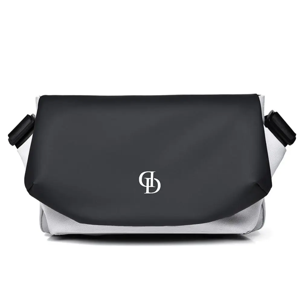 Portable Waterproof Men's Chest Bag Leisure Color Contrast Sports Shoulder Bag Large Capacity Sports Style Tote Bag Travel