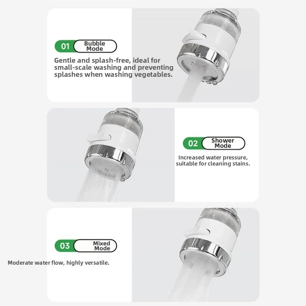 

Durable 3 Modes Tap Nozzle Splash-proof 360 Rotating Kitchen Faucet Aerator Kitchen Sink Faucet Kitchen Gadgets