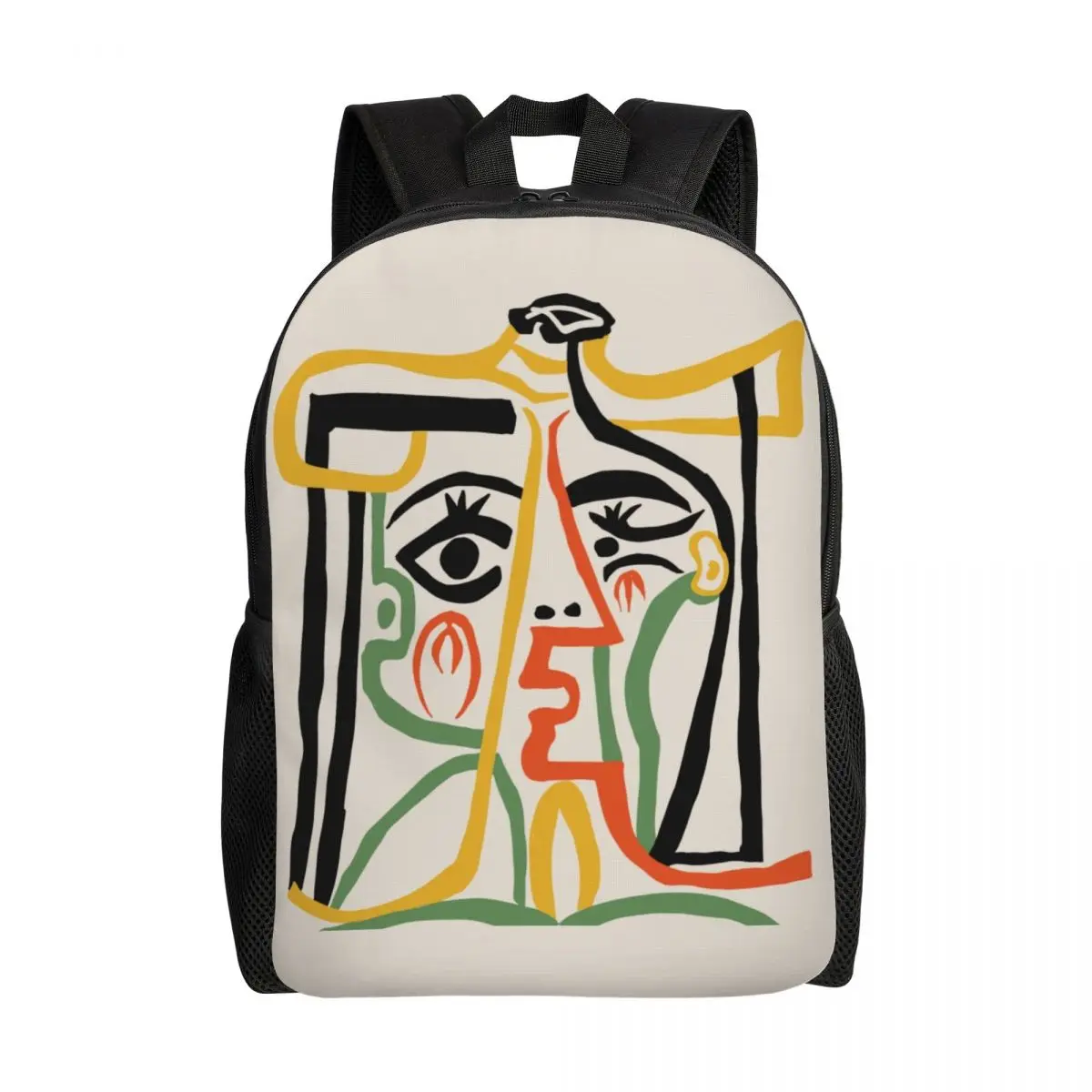 

Tete De Femme Backpack for Women Men School College Students Bookbag Fits 15 Inch Laptop Pablo Picasso Artwork Bags