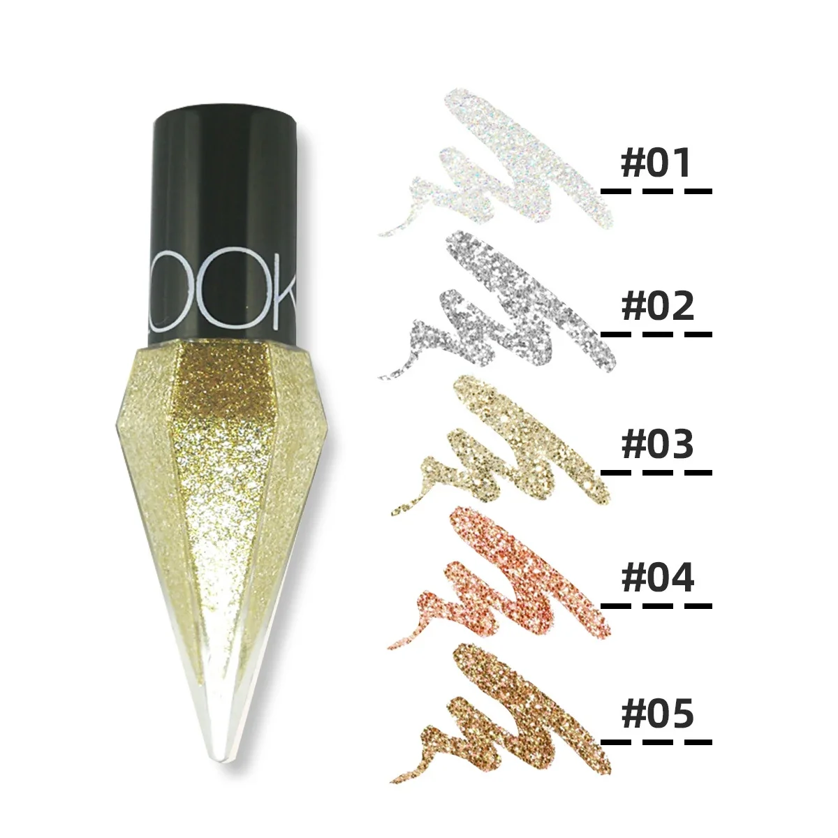 Shiny Eye Liners Set Pigment Silver Gold Color Liquid Glitter Eyeshadow Professional Eyeliner Beauty Cosmetics Makeup for Women