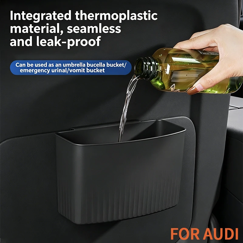 Car seat back storage, in-car trash can, clip-on car trash bin, universal car trash bin suitable for Audi A4 view 4