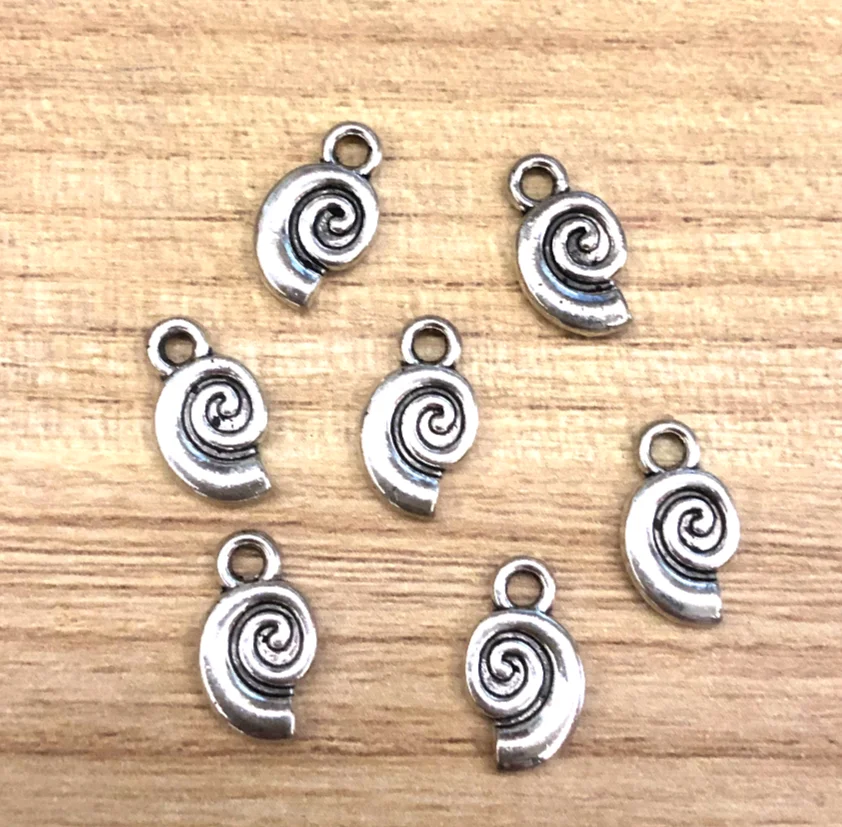 

50pcs 12*7mm Zinc Alloy metal tibetan silver cute pendants for DIY making HW3489 handmade