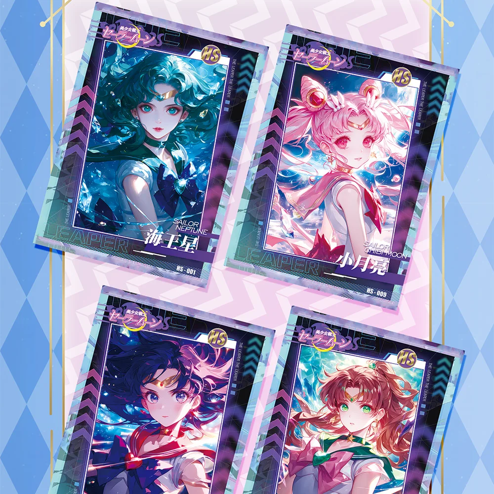 JINGU Sailor Moon Cards Tsukino Mizuno Anime Collection Cards Mistery Boxes Board Games Toys Birthday Gifts for Boys and Girls