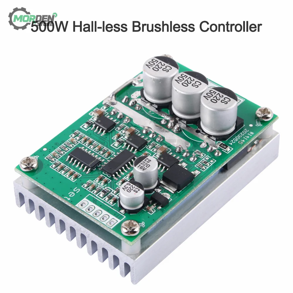 500W 15A DC 12-36V Brushless Hall Free Motor Driver Board High Power Motor Foward Reverse Speed Controller Power Supply