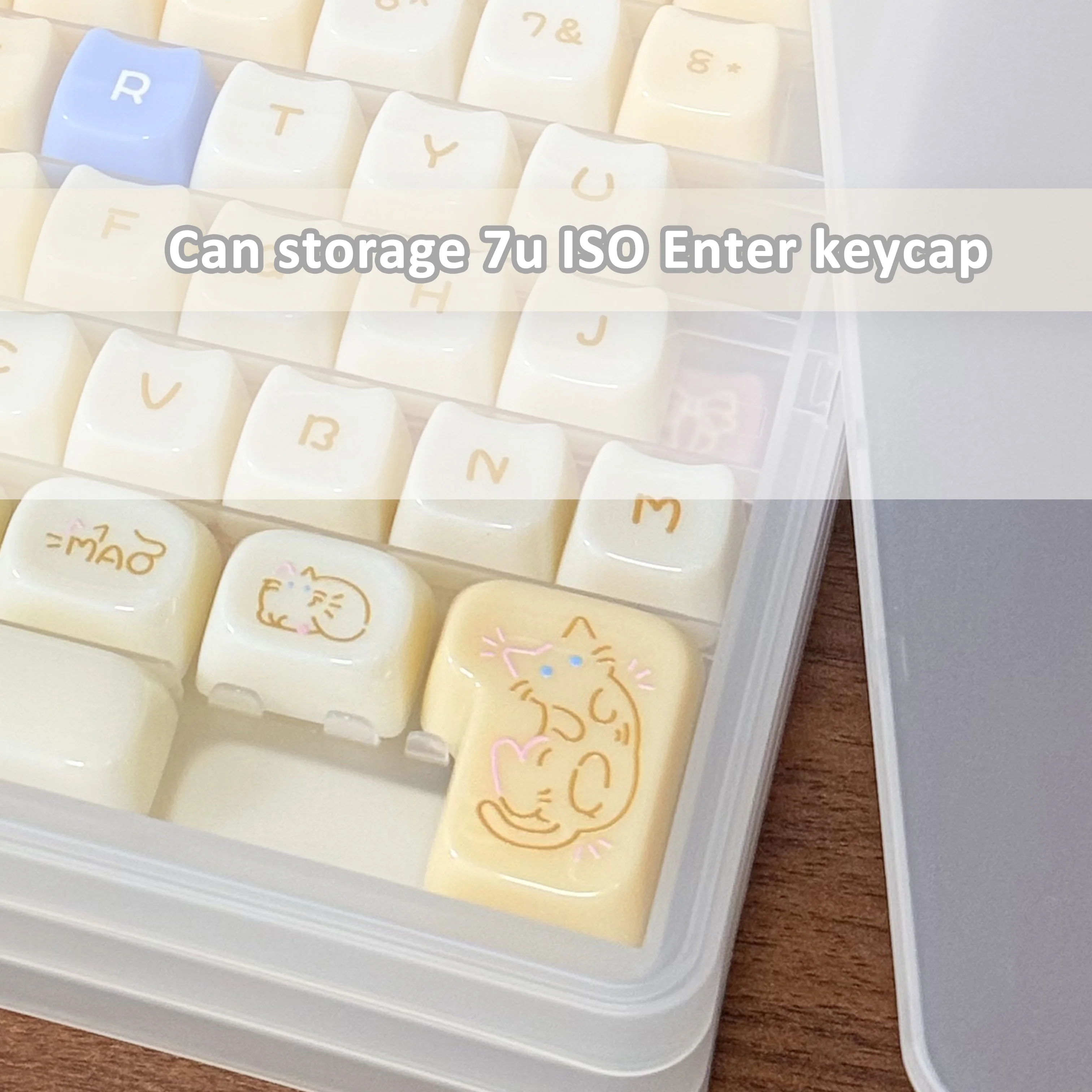 3-layer Transparent Keycap Storage with Lid Dustproof and Stackable Display Box for MOA MAO XDA Cherry Profile Keycaps