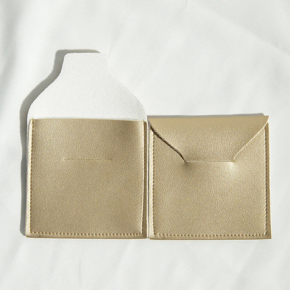 100 Stück PU-Leder Hochzeits-Geschenktüten, Wasserdichte Beutel für Ringe, Ohrringe, Halsketten, Anhänger, Schmuck-Aufbewahrung und Verpackung – Detail 21