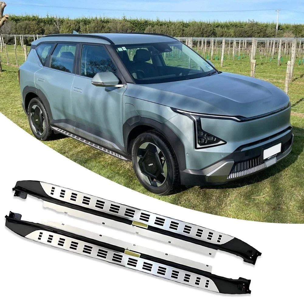 

Автомобильные детали, 2 шт., подножки, боковая ступенька, подходит для KIA EV5 2024-2026, Nerf Bar, серебристый, черный
