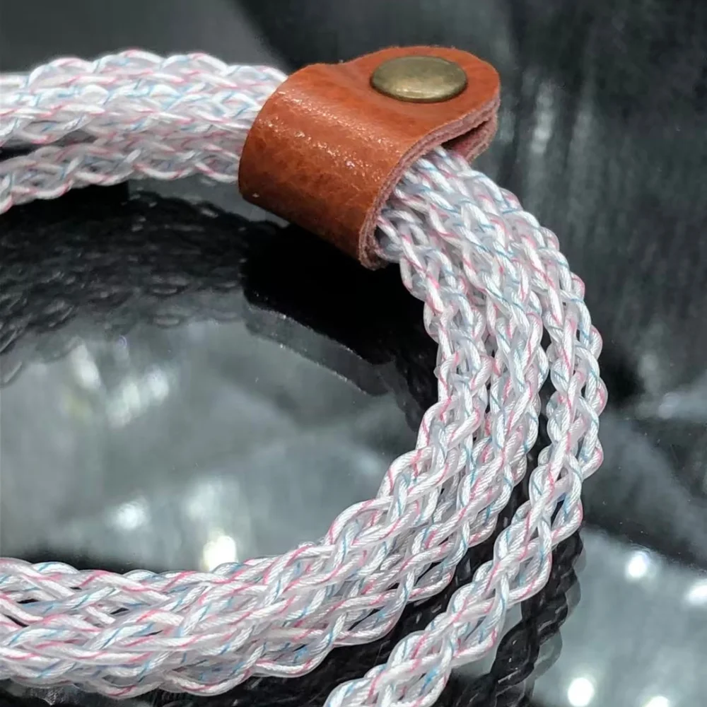 8-жильный кабель IEM из чистого серебра, высококачественный кабель для обновления наушников со съемным разъемом, прочный аудиокабель