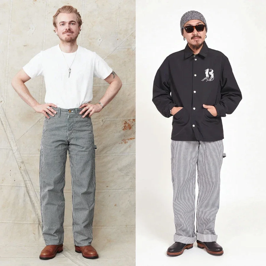 Комбинезон CANE 40-х годов Железнодорожный комбинезон в полоску Hickory