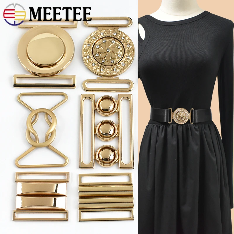 2/5Pcs Metal Belt Buckle Women Coat Decorative Clasp OverCoat Down Jacket Button Garment Hook Buckles Replacement Accessories view 6