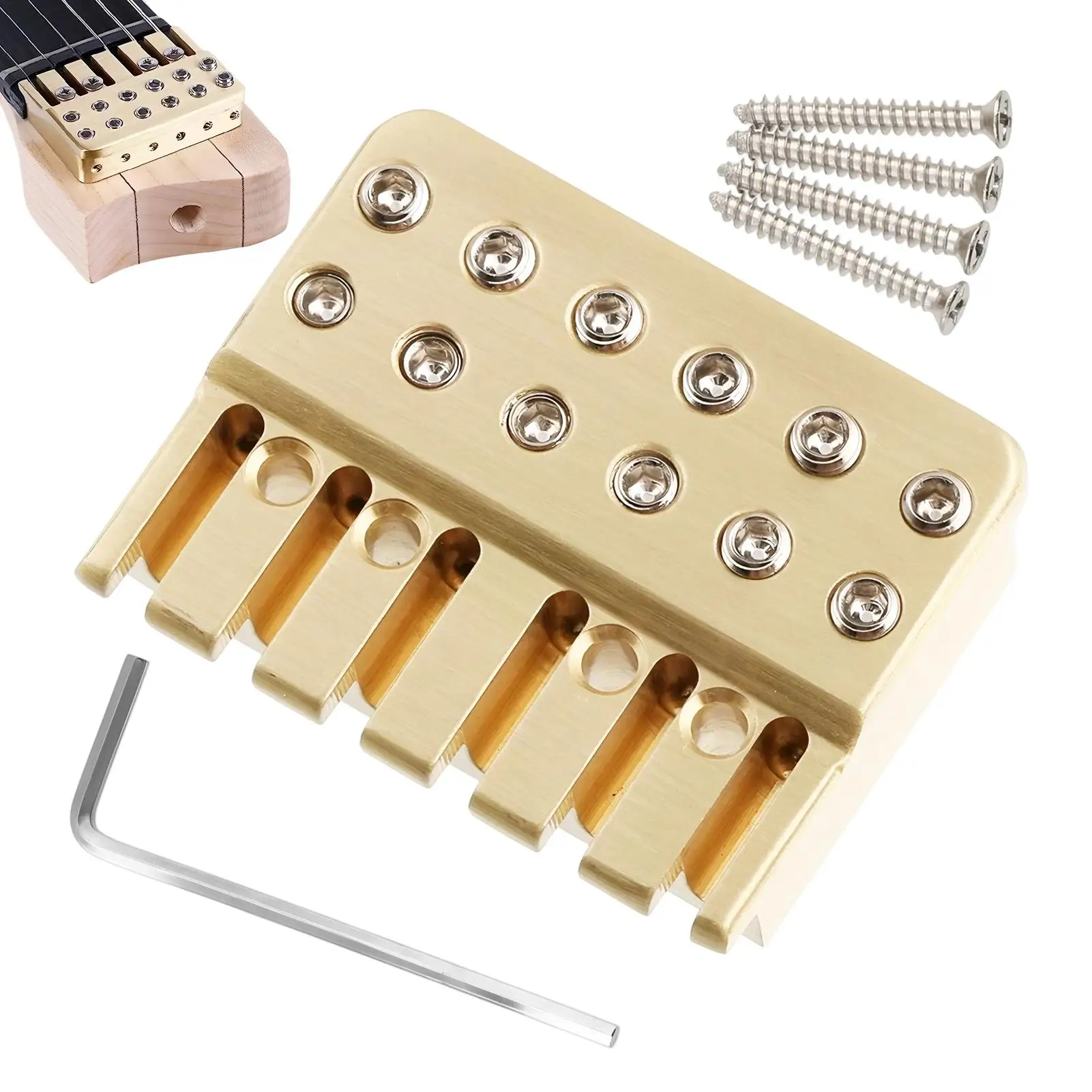 Brass Guitar Mount Locking Anti-Breakage Replacement Hardware Headstock String Retainer Bar For Bass Lovers Boyfriend Boys