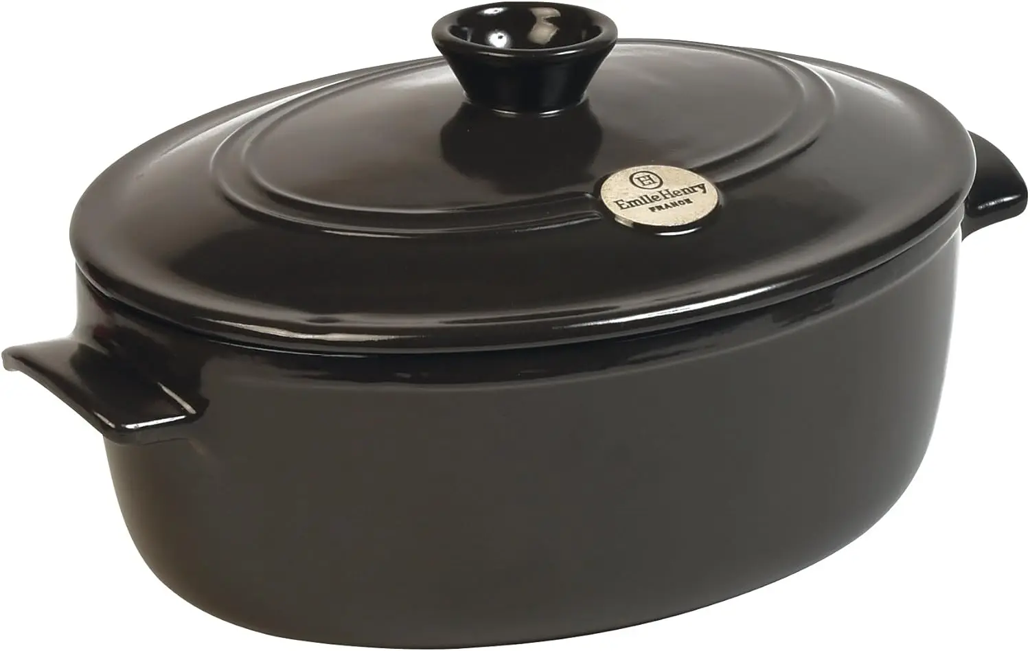 

Made In France Flame Oval Stewpot Dutch Oven, 6.3 quart, Charcoal
