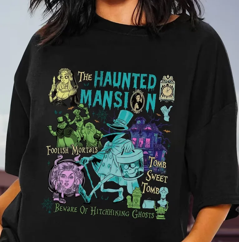 Vintage The Haunted Mansion Shirt, Hitchhiking Ghosts Leota Halloween Shirt