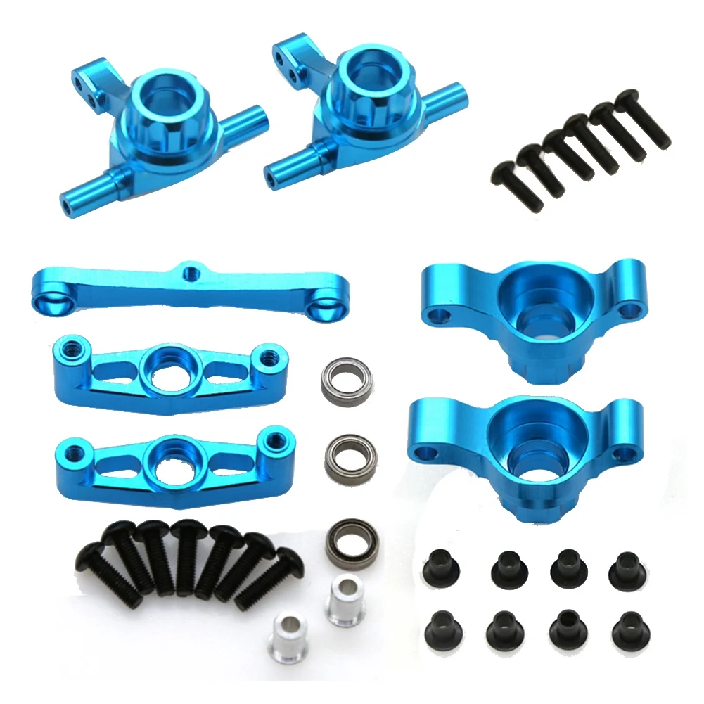 Kit de acessórios de modificação, copo de direção dianteira, copo do eixo traseiro, conjunto de direção com rolamento para tamiya tt02 TT-02 1/10