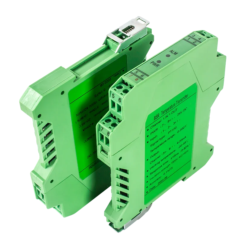 Transmisor de temperatura 4-20mA 0-10V 0-5V 1-5V PT100 Convertidor de señal de temperatura 1 en 1 salida 0-100 ℃   -50-200 ℃   0-300 ℃