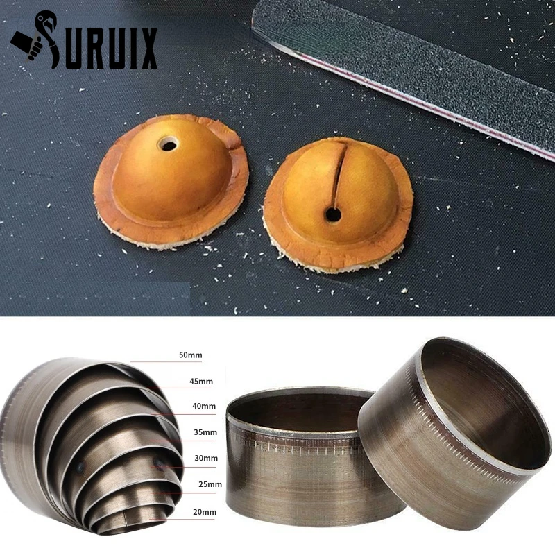 

7pcs Iron Blade Rule Die Cut Hole Punch Tool Oval Cutting Mold Dies Cutter for DIY Leather Paper Tag Crafts Belt Sharp Cutters