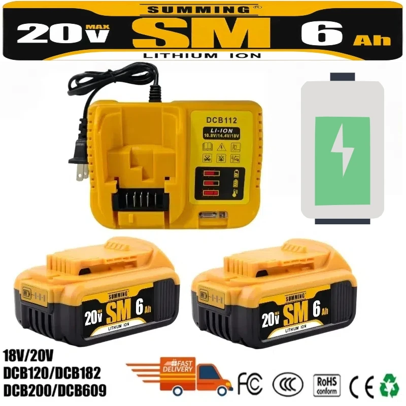 

✅For DEWALT original 18V, 6.0AH, ✅DCB115, DCB118 battery charger, fast charging, lithium battery, tool battery