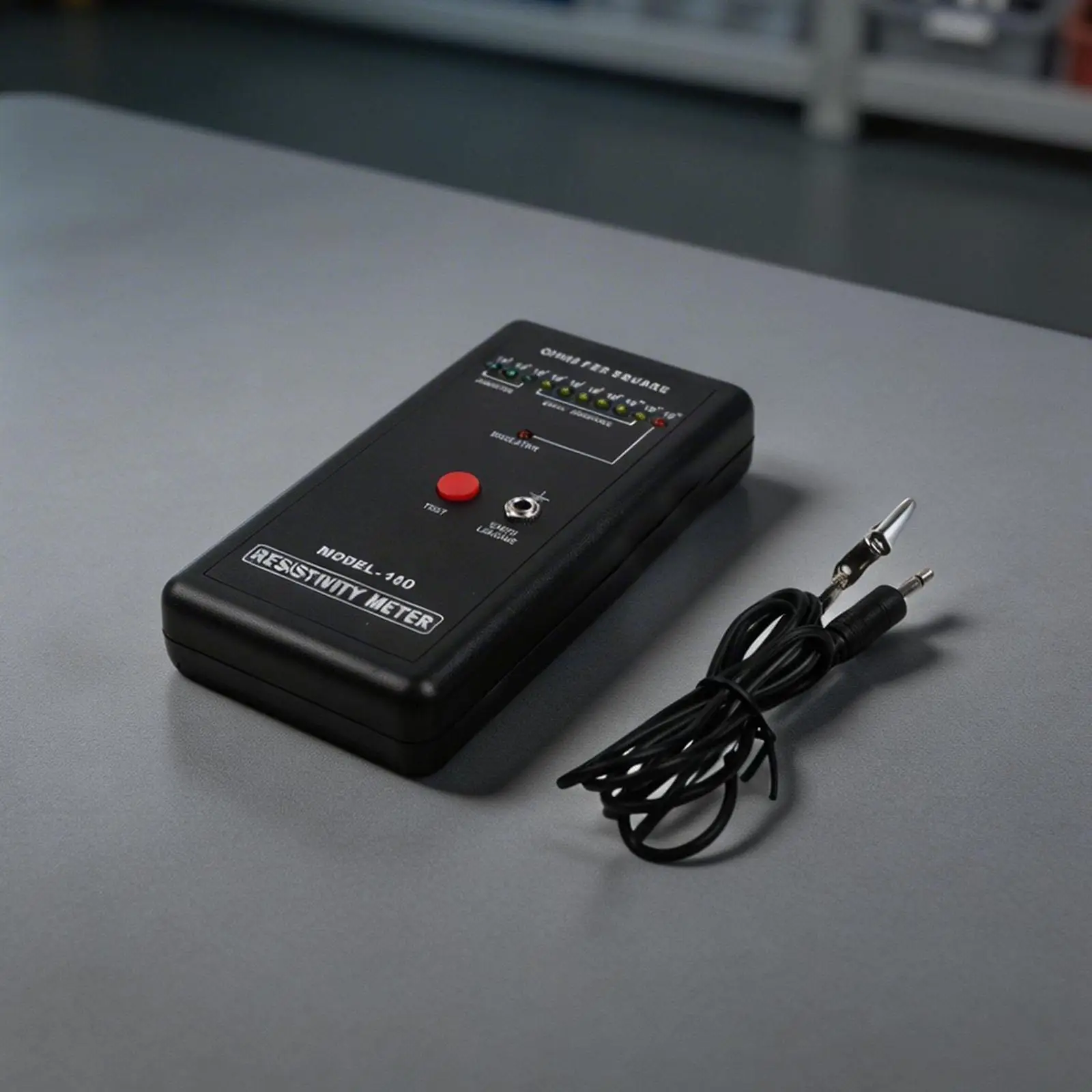 MODEL-100 Electrostatic Analyzer for Resistivity Evaluation of ESD Flooring Workstations and Handling Equipment Surfaces