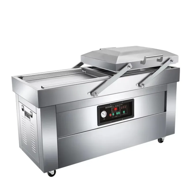 Factory Direct 400  Double Chamber Vacuum Packaging Machine With EU Test Certificate Included for Bag Food Packing Customized