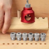 3-10mm Woodworking Drill Locator 90 Degree Straight Hole Guide Vertical Drill Guide Aluminum Alloy Drilling Pocket Hole Jig DIY