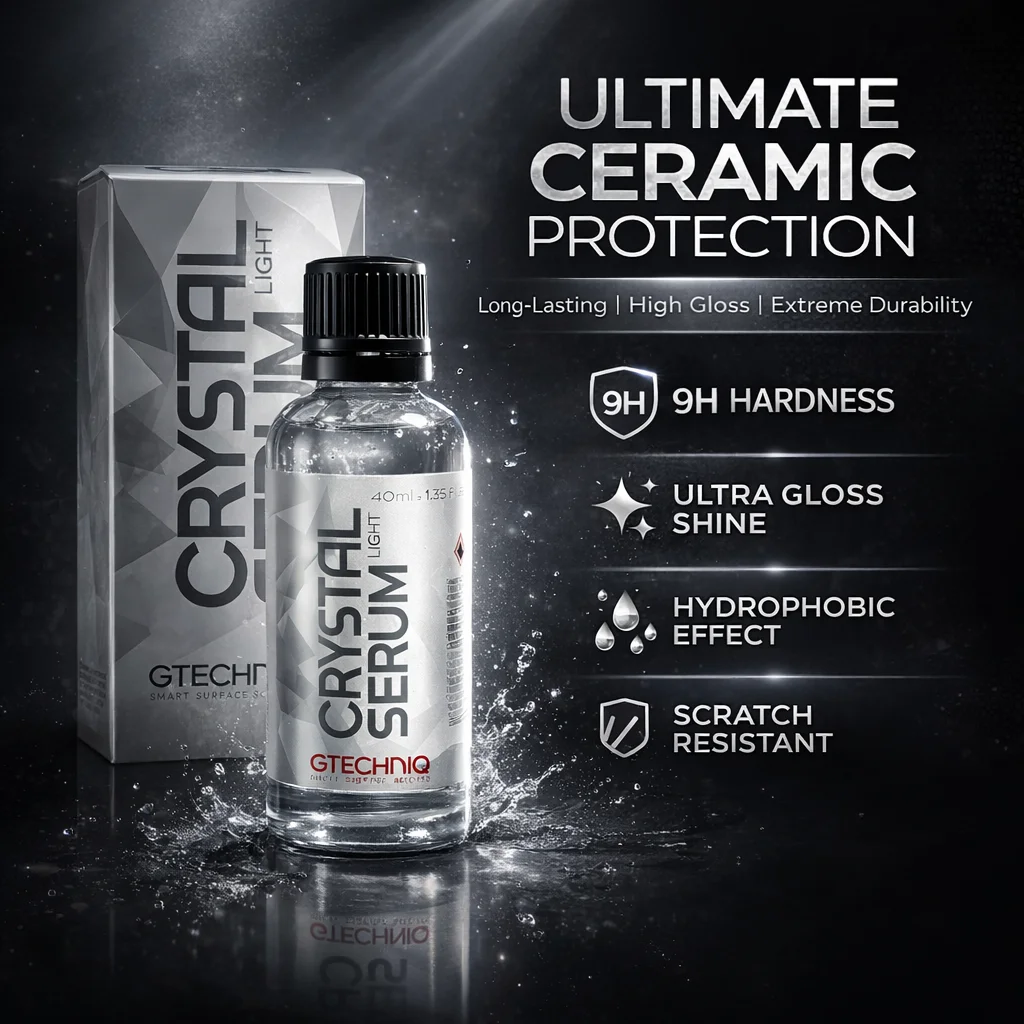 Crystal Serum Light Ceramic Coating for Cars Protect Car Paintwork High Shine Easy To Apply 50ml 5 Years Durability