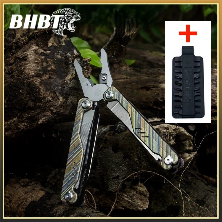 BHBT 20-in-1 Multitool Pliers Titanium Alloy Patch CNC Precision Engraving Outdoor Emergency Household Repair Equipment