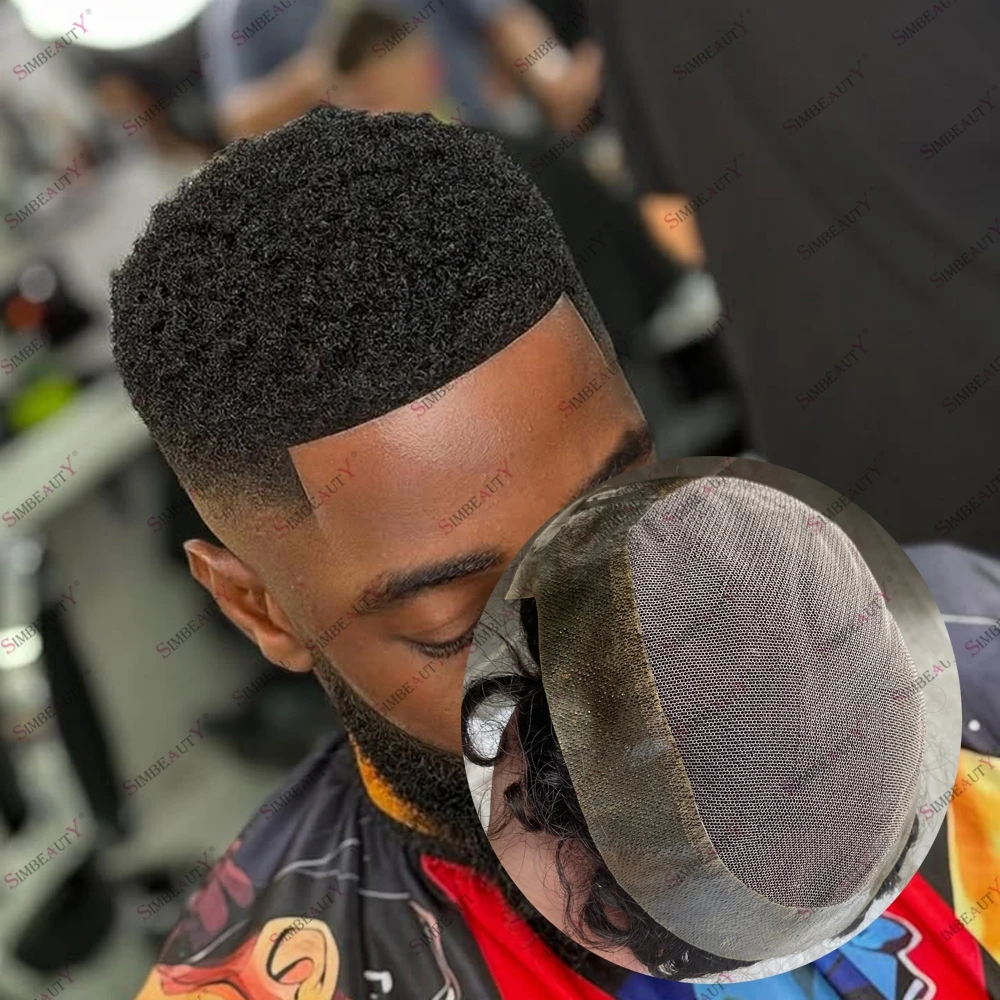 

Африканские мужские человеческие волосы, вентилируемые австралийские базовые парики для мужской лысины, 6 мм/8 мм, афро вьющиеся волосы, кружевные капиллярные парики из искусственной кожи