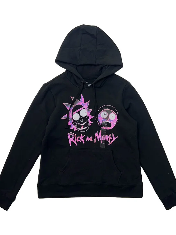 2023 新黒痩身漫画プリント薄いフリースフード付きカジュアル女性のスウェットシャツジャケット綿ポリエステルブレンド