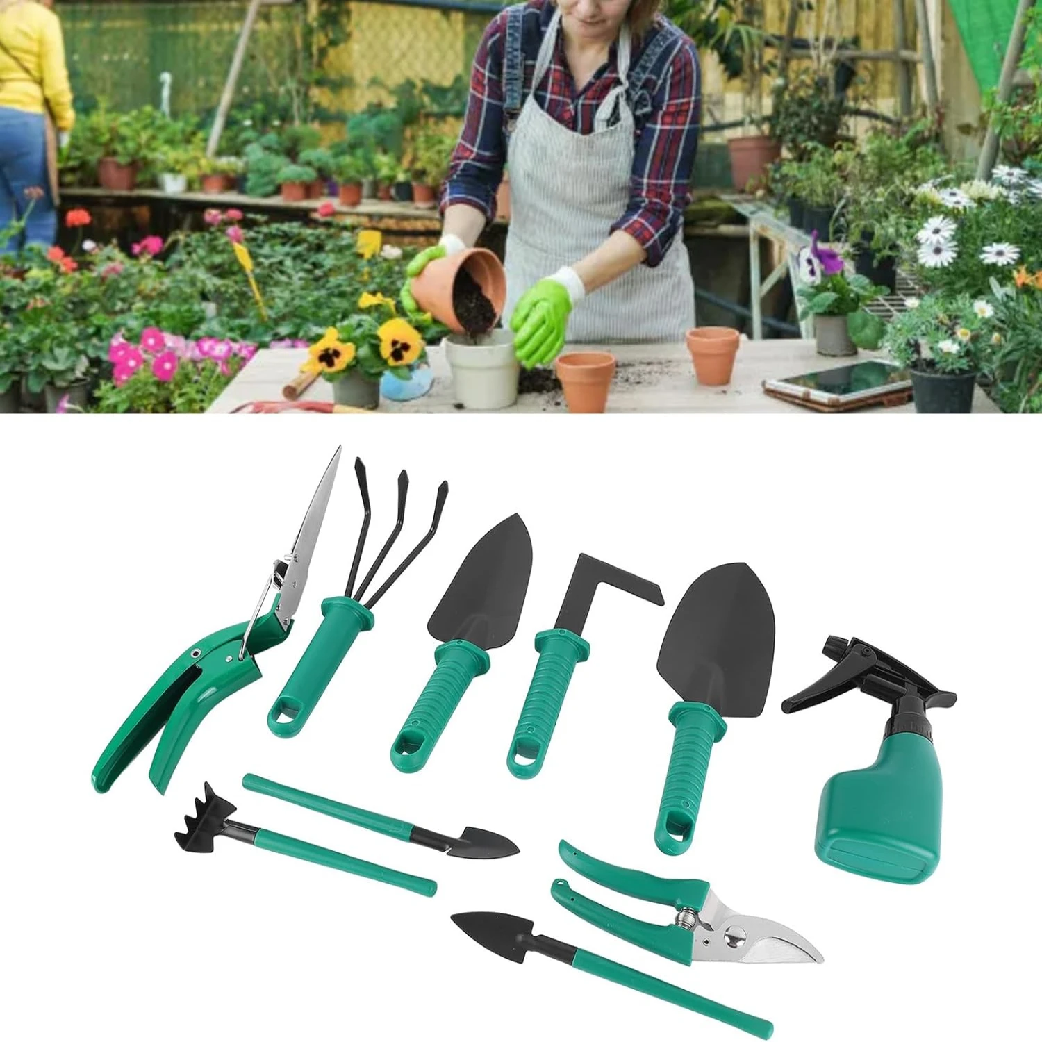 Top-Quality Deluxe Premium 10-Piece Stainless Steel Gardening Tools Kit by Untovei  Ideal Complete Outdoor Garden Tool Set with