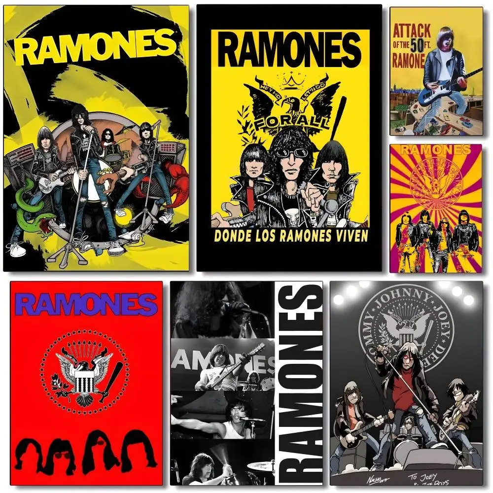 1pc Road To Ruin Ramones Poster Sticker Print Waterproof Wall Art For Living Room Bedroom Home Decor