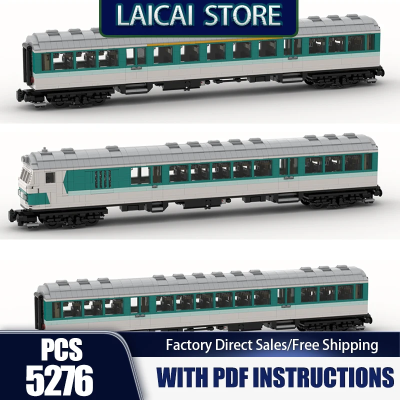 Railway Train Moc Building Bricks DB Regio Train Bundle​​​​​​​ (8w) Model Technology Block Gift Christmas Toys DIY Set Assembly