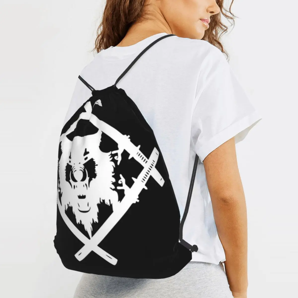 

Xavier Wulf Merch Xavier Wulf Logo Backpacks Casual Drawstring Bundle Pocket Sundries Bag Book Bags for Man Woman School