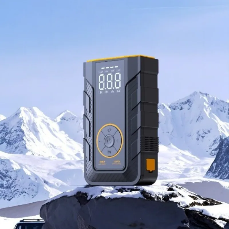 Car inflatable pump takes electric treasure to ignite, power bank outdoor emergency start power supply