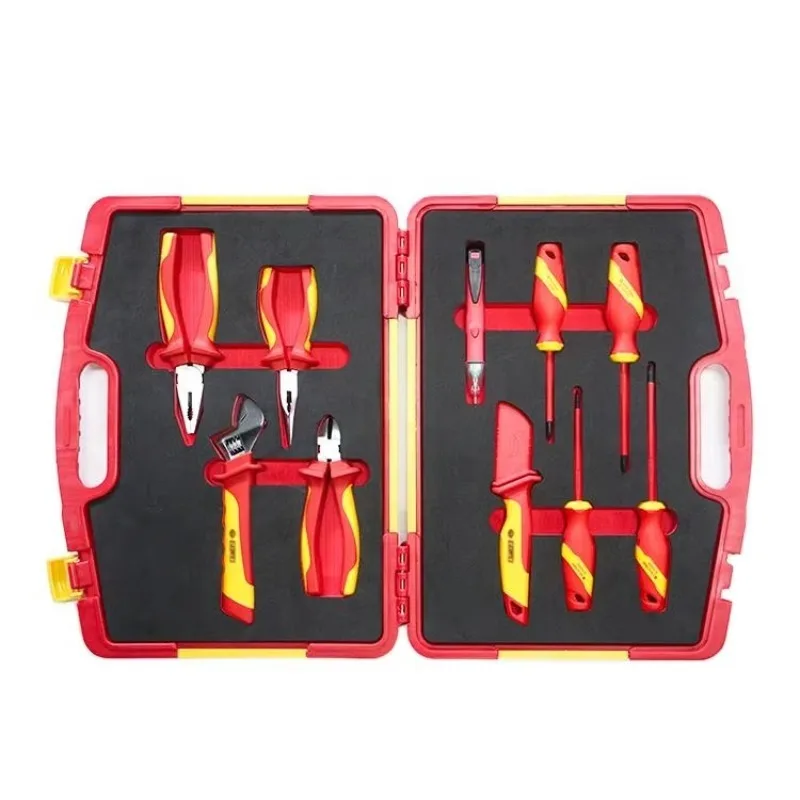 

Изолированный 10 шт., 1000 В, набор инструментов для электрозащиты высокого напряжения, специальный многофункциональный Cr-V, бытовой OEM