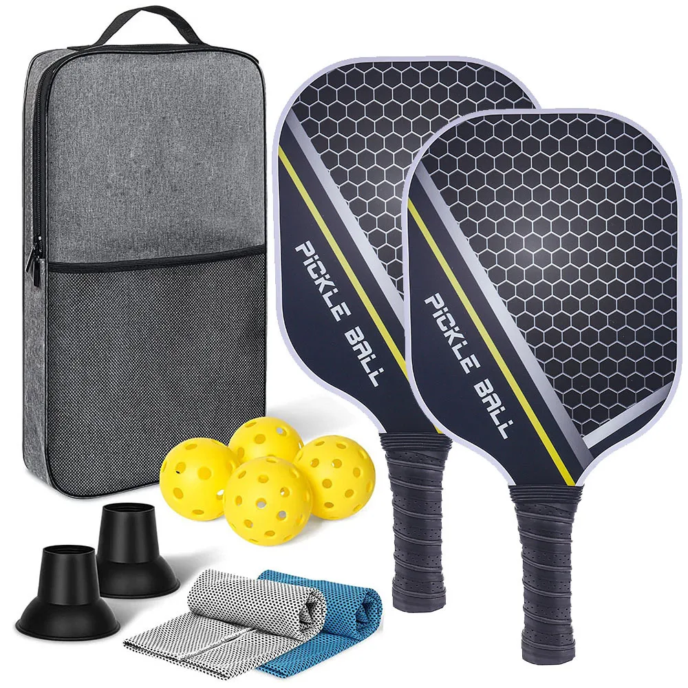 Lightweight Pickleball Paddles Set, fibra De Carbono De Grafite, Usapa Raquetes Aprovadas, Exercício Indoor e Outdoor para Todas As Idades