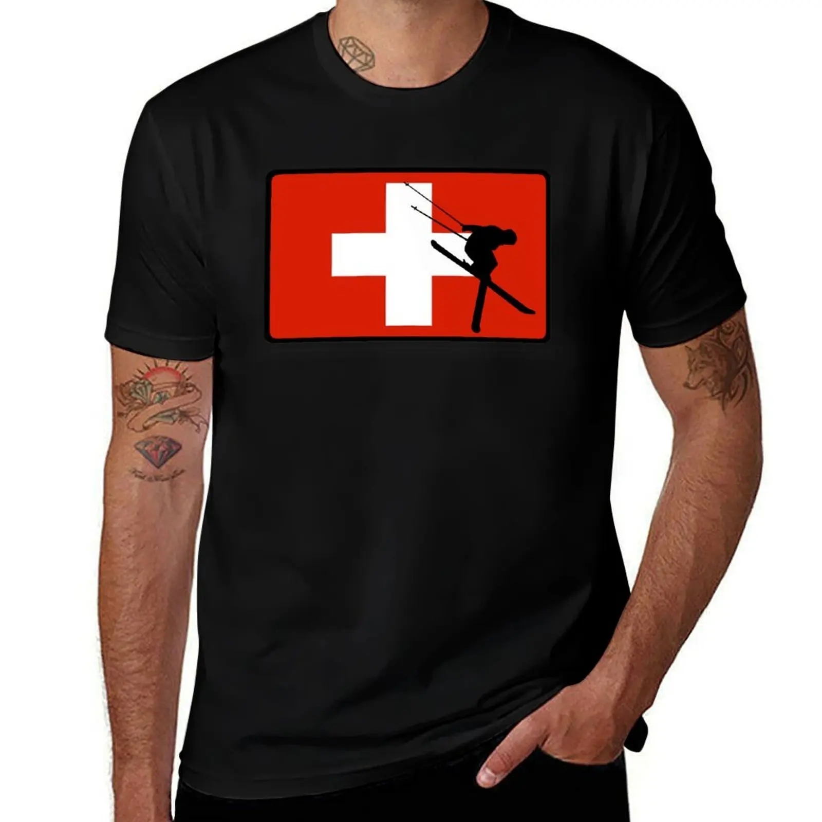 Ski Patrol T-Shirt Fashion Print Casual Short Sleeve