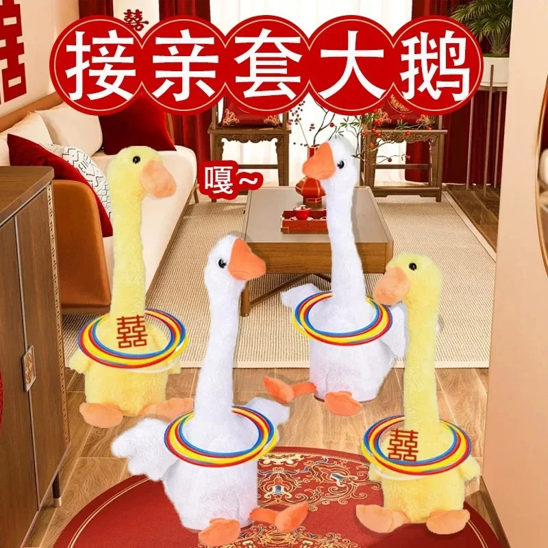 

Charge Twist Goose+Plastic Rings Game Kids Ring Toss Booth Carnival Outdoor Sports Toys Throwing Speed Agility Training Games