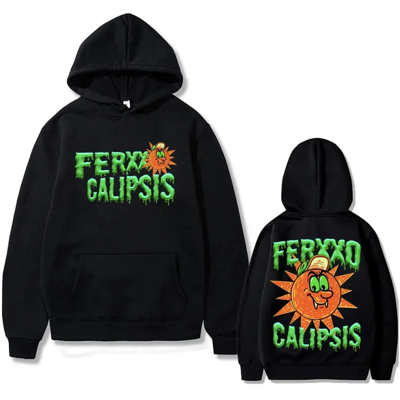 

Толстовка Rapper Feid Ferxxo Ferxxocalipsis Tour 2024, мужская и женская Толстовка Оверсайз в стиле хип-хоп, Мужская модная винтажная уличная одежда