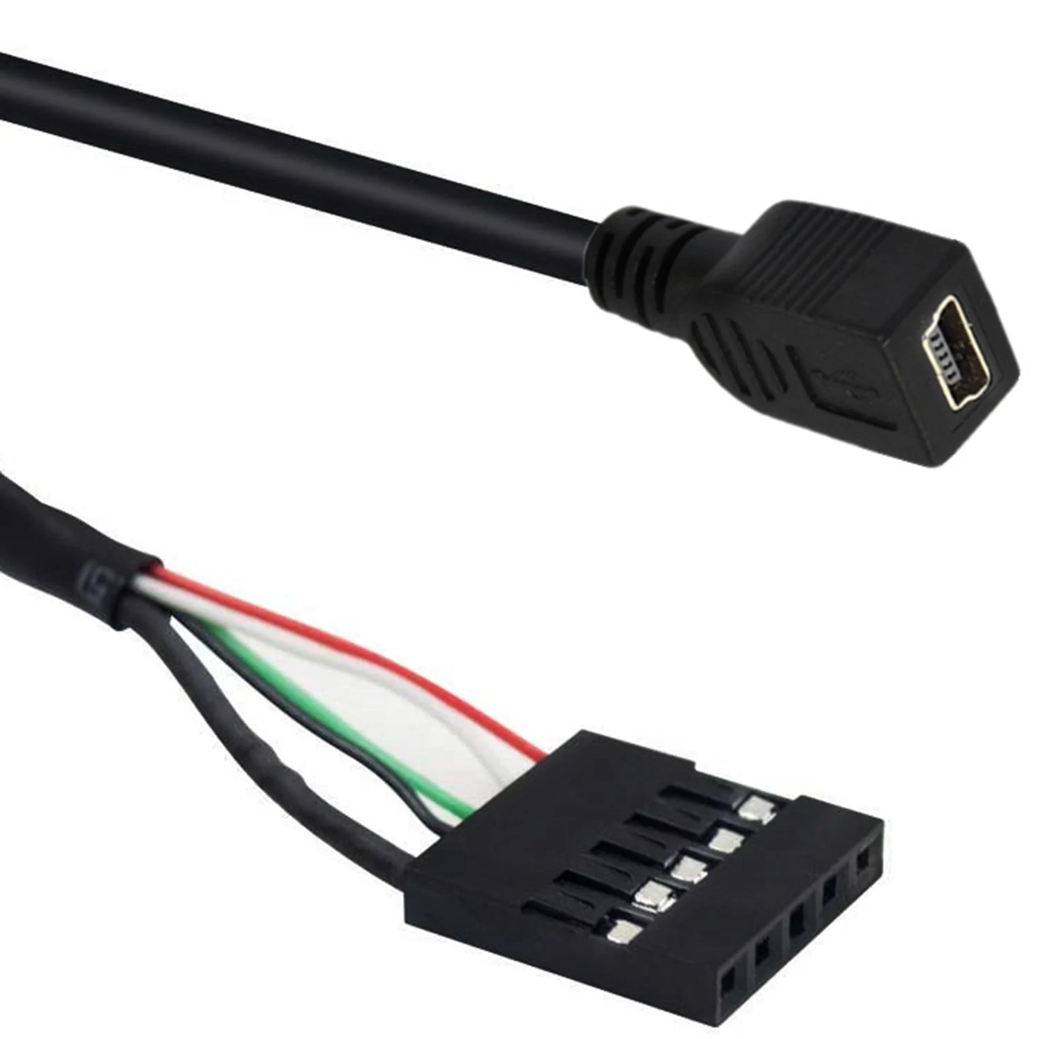 1pc 50cm Mini USB 5 Pin Buchse auf Dupont 5 Pin Buchse 2,54mm USB Header PCB Motherboard Adapter verlängert Kabel