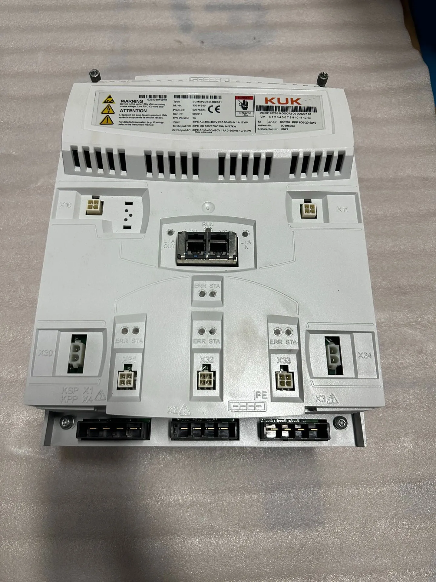 KRC4 Robot Drive KPP600-20 2x40 00-198-263 For KUKA C4 Robot